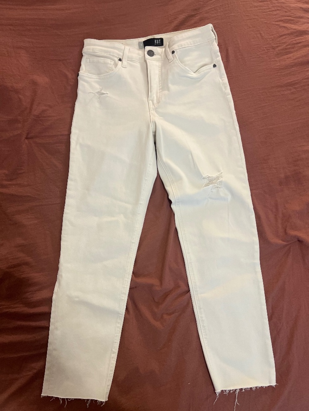 Kut From The Cloth White Denim Jeans